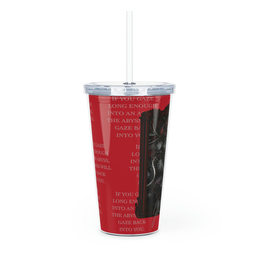 Framed “Into The Abyss” Tumbler with Straw